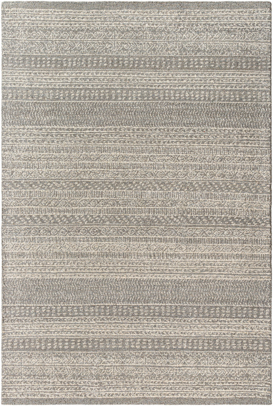 Surya Maroc Mar-2326 Ash, Sage, Pewter, Metallic - Silver, Sterling Grey Area Rug