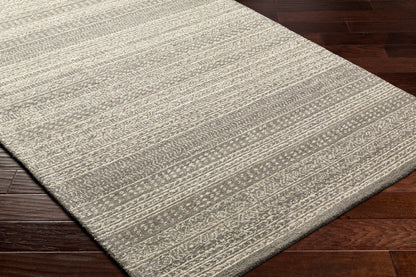 Surya Maroc Mar-2326 Ash, Sage, Pewter, Metallic - Silver, Sterling Grey Area Rug