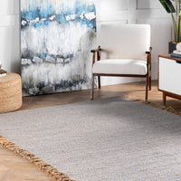 Nuloom Flatweave Natural Fiber Hctr01B Gray Area Rug