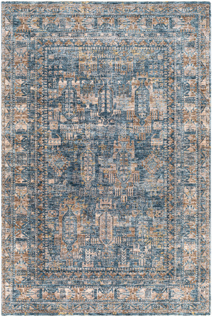 Surya Mirabel Mbe-2301 Navy, Denim, Cream, Dark Brown Rugs