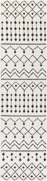 Surya Moroccan Shag Mcs-2309 Black, Charcoal, White Rugs.
