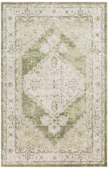 Nourison Astra Machine Washable Asw11 Ivory Green Area Rug