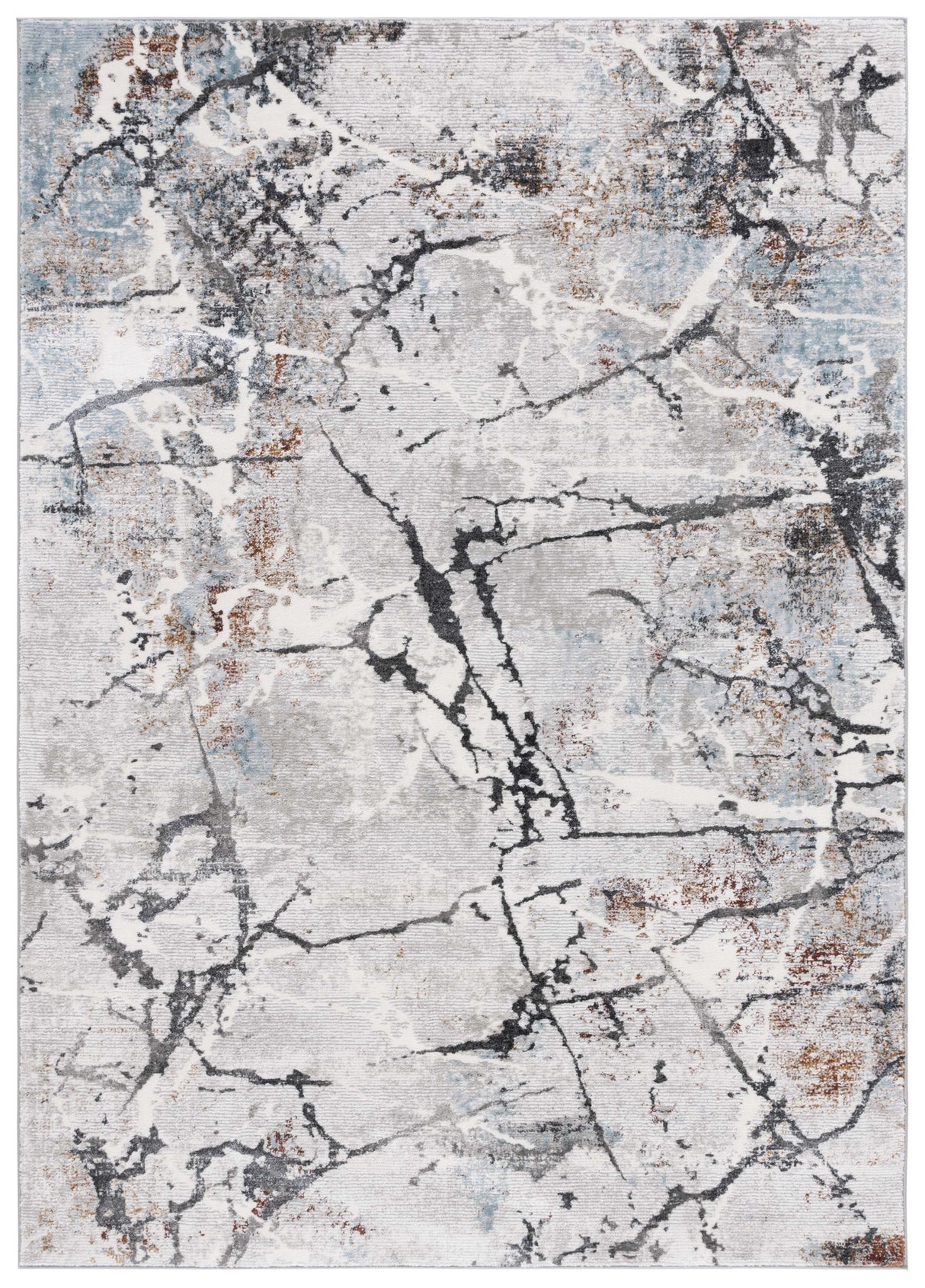 Safavieh Meadow Mdw597H Light Grey/Black Rug.