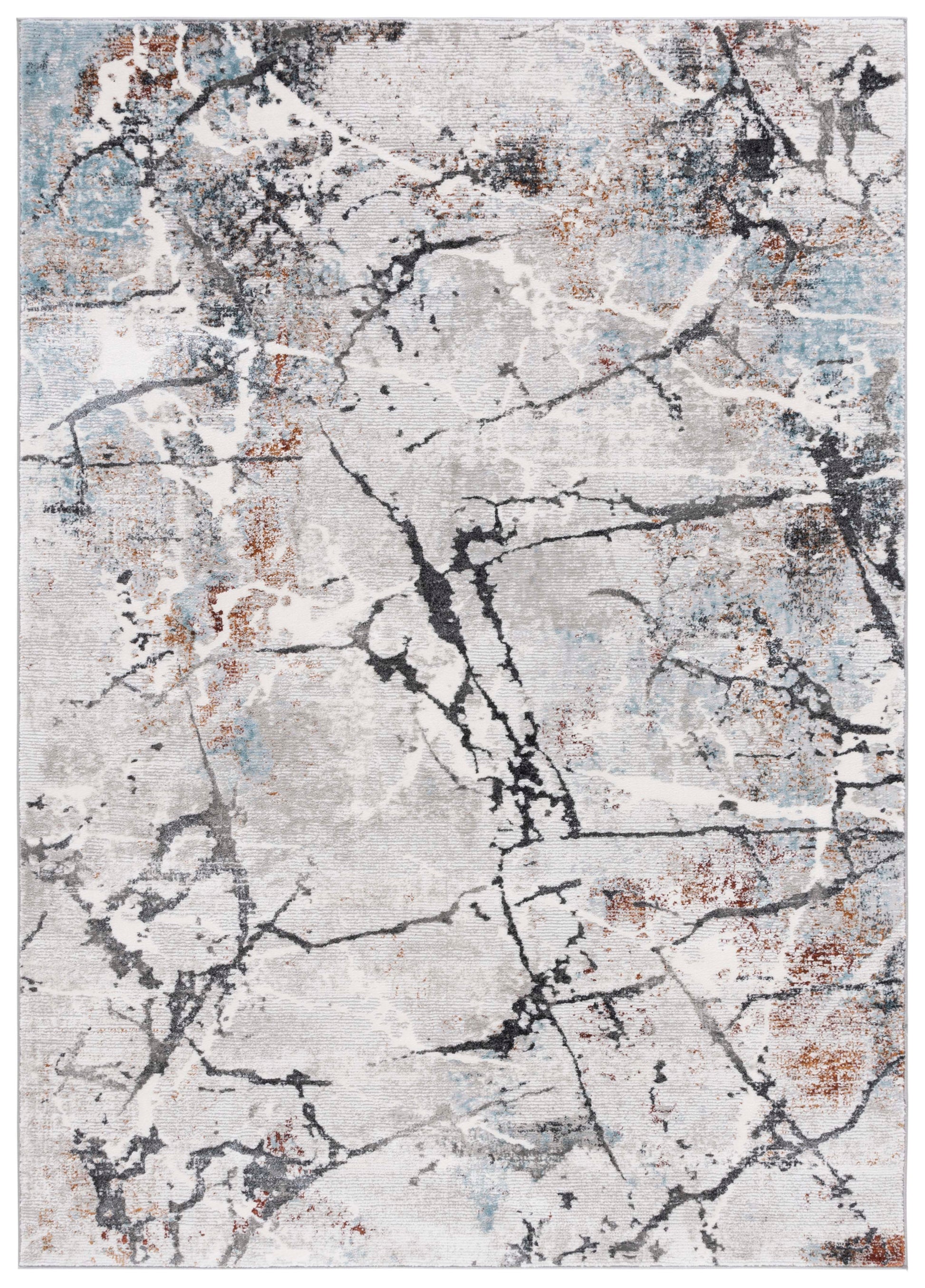 Safavieh Meadow Mdw597H Light Grey/Black Area Rug