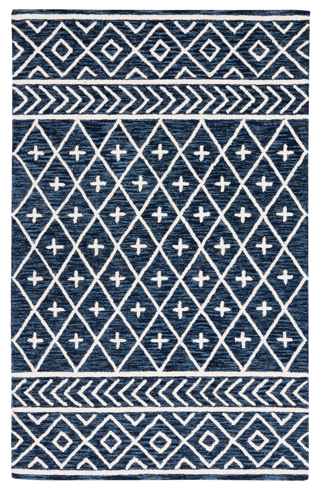 Safavieh Metro Met460N Navy/Ivory Rug.