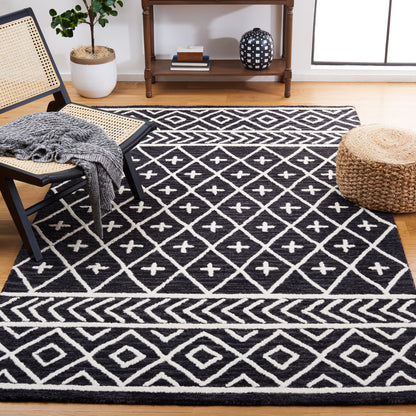 Safavieh Metro Met460Z Black/Ivory Area Rug