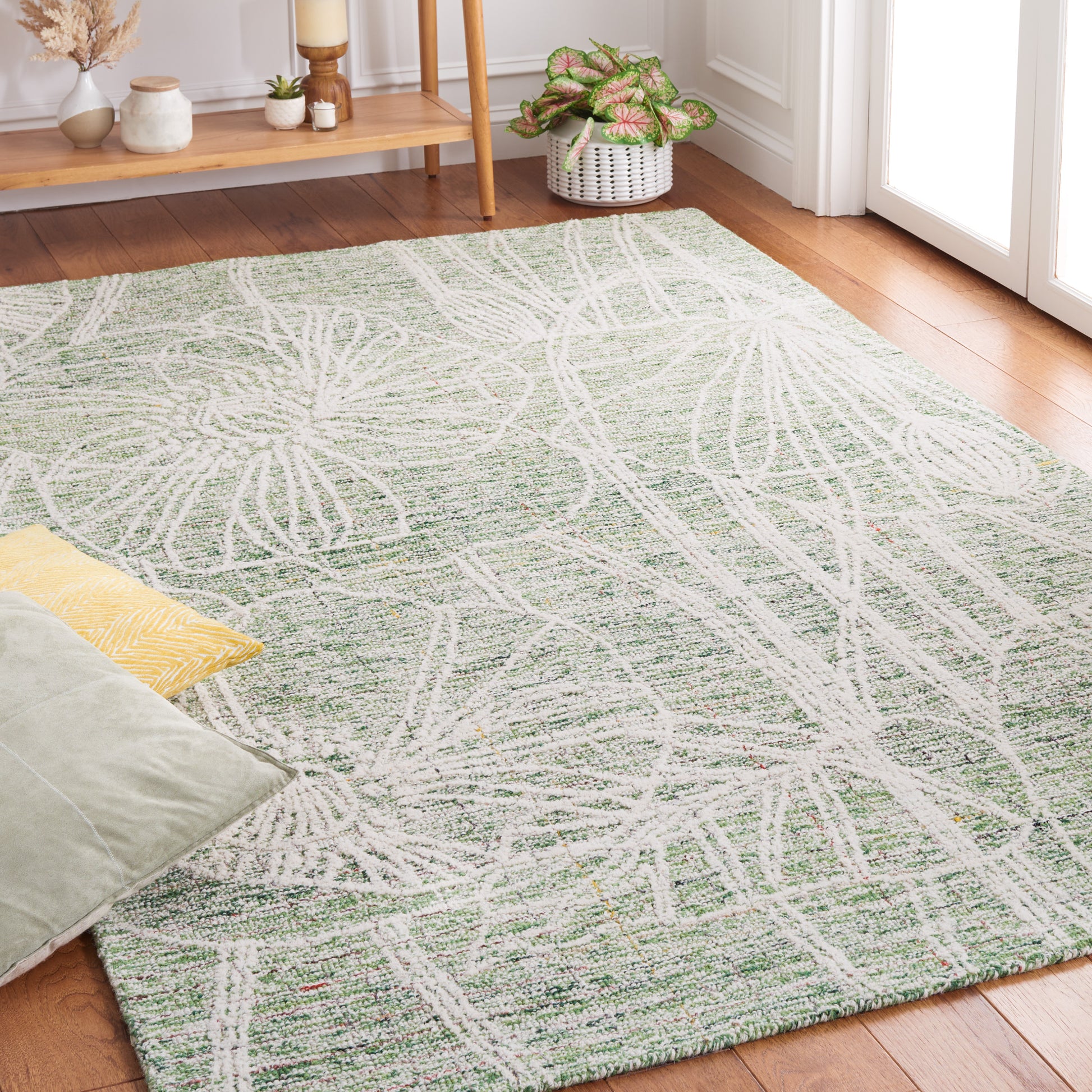 Safavieh Metro Met875Y Green/Ivory Area Rug