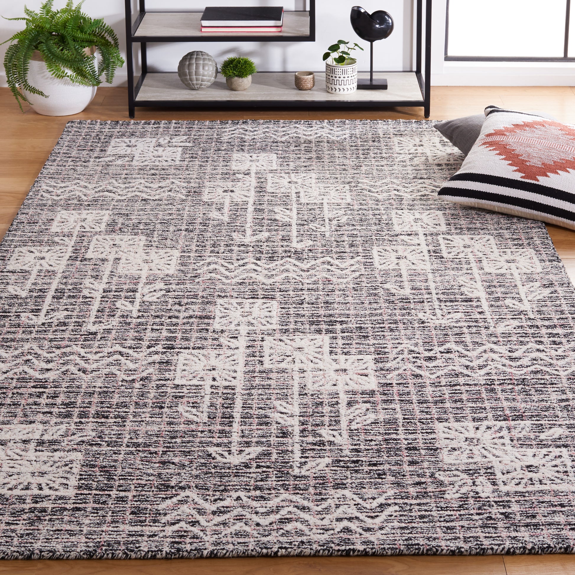 Safavieh Metro Met878Z Black/Ivory Area Rug