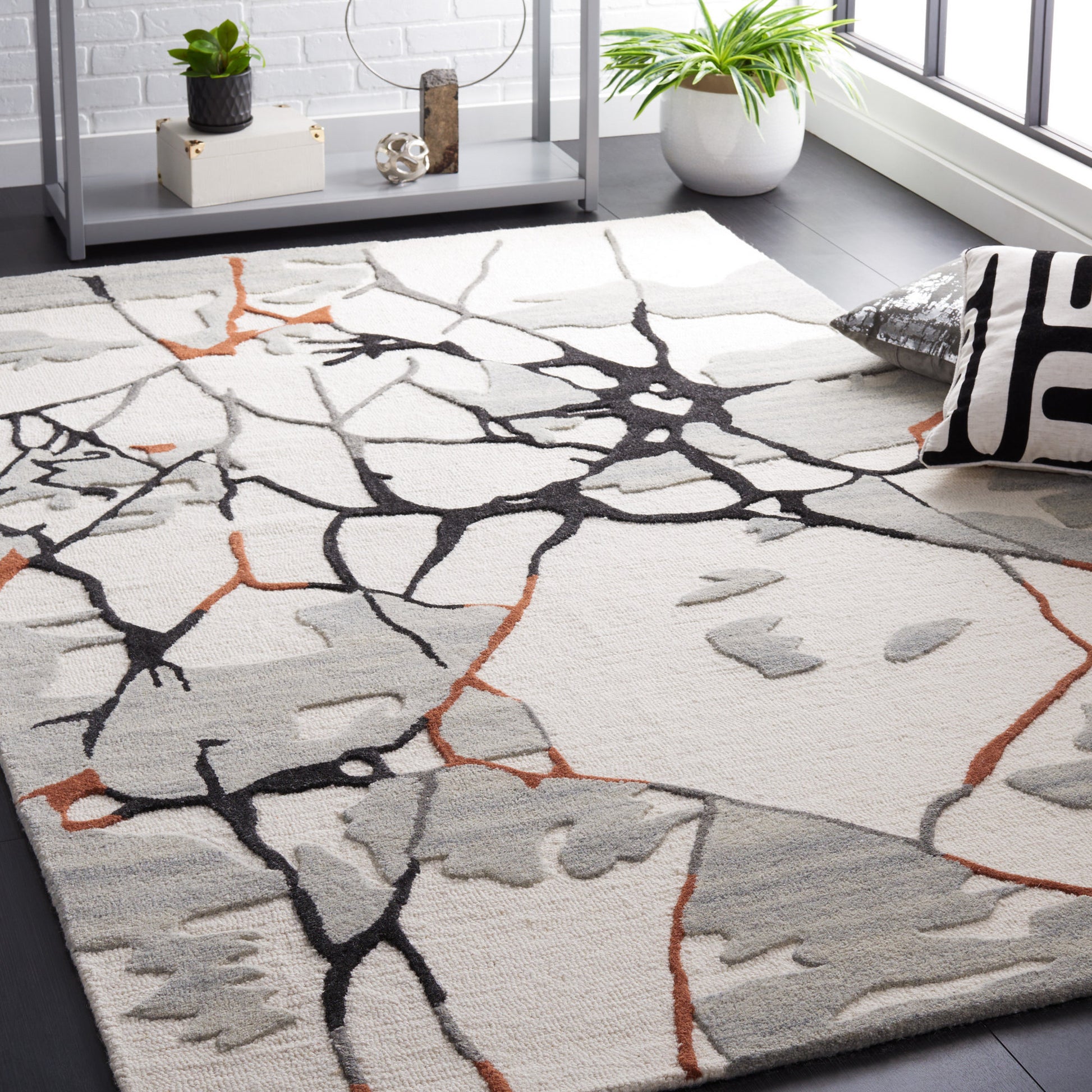 Safavieh Metro Met884F Ivory/Grey Area Rug