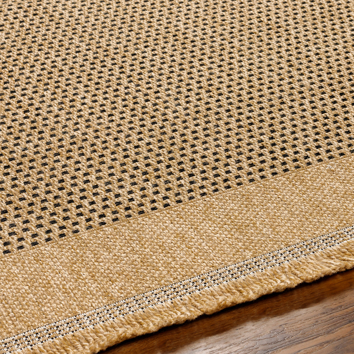 Surya Mirage Mge-2302 Tan, Black Rug.
