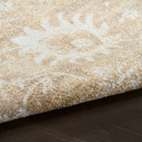 Nourison Astra Machine Washable ASW19 Machine Made Ivory, Gold Rug