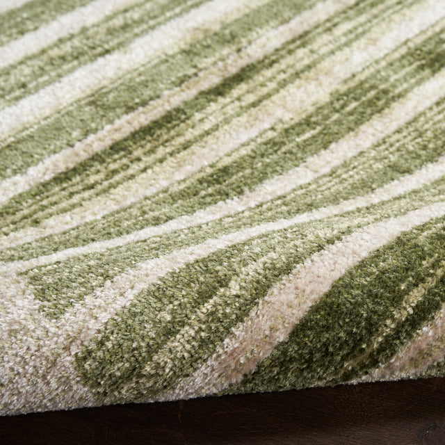 Nourison Astra Machine Washable ASW03 Machine Made Ivory, Olive Rug