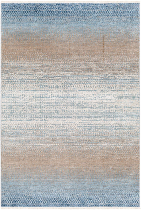 Surya Masha Mha-2308 Denim, Gray, Light Brown, Ivory, Cream, Dark Blue Rug.