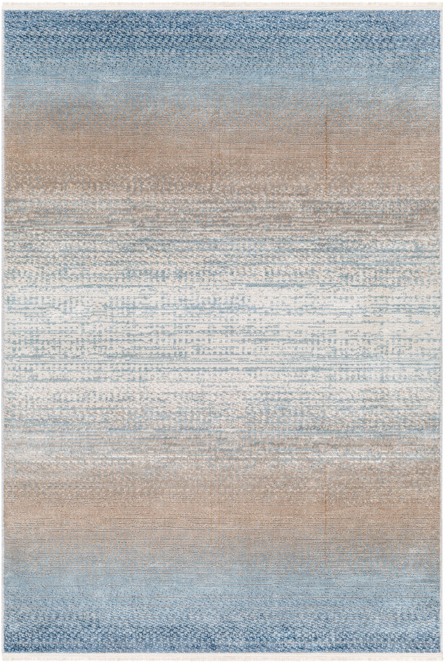 Surya Masha Mha-2308 Denim, Gray, Light Brown, Ivory, Cream, Dark Blue Rug.