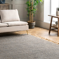 Nuloom Flatweave Natural Fiber Hctr01D Dark Gray Area Rug