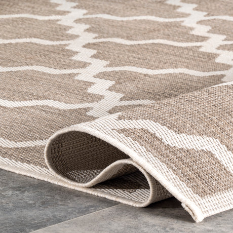 Nuloom Gina Moroccan Trellis Owdn06A Taupe Rug.