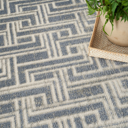 Nourison Serenity Home Srh04 Blue Ivory Area Rug