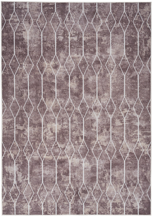 Nourison Machine Washable Series 1 X Nicole Curtis Sr107 Mocha Area Rug