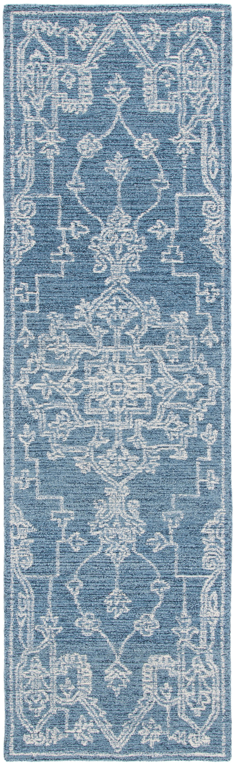 Safavieh Micro-Loop Mlp428M Blue/Ivory Rug.