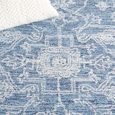 Safavieh Micro-Loop Mlp428M Blue/Ivory Rug.