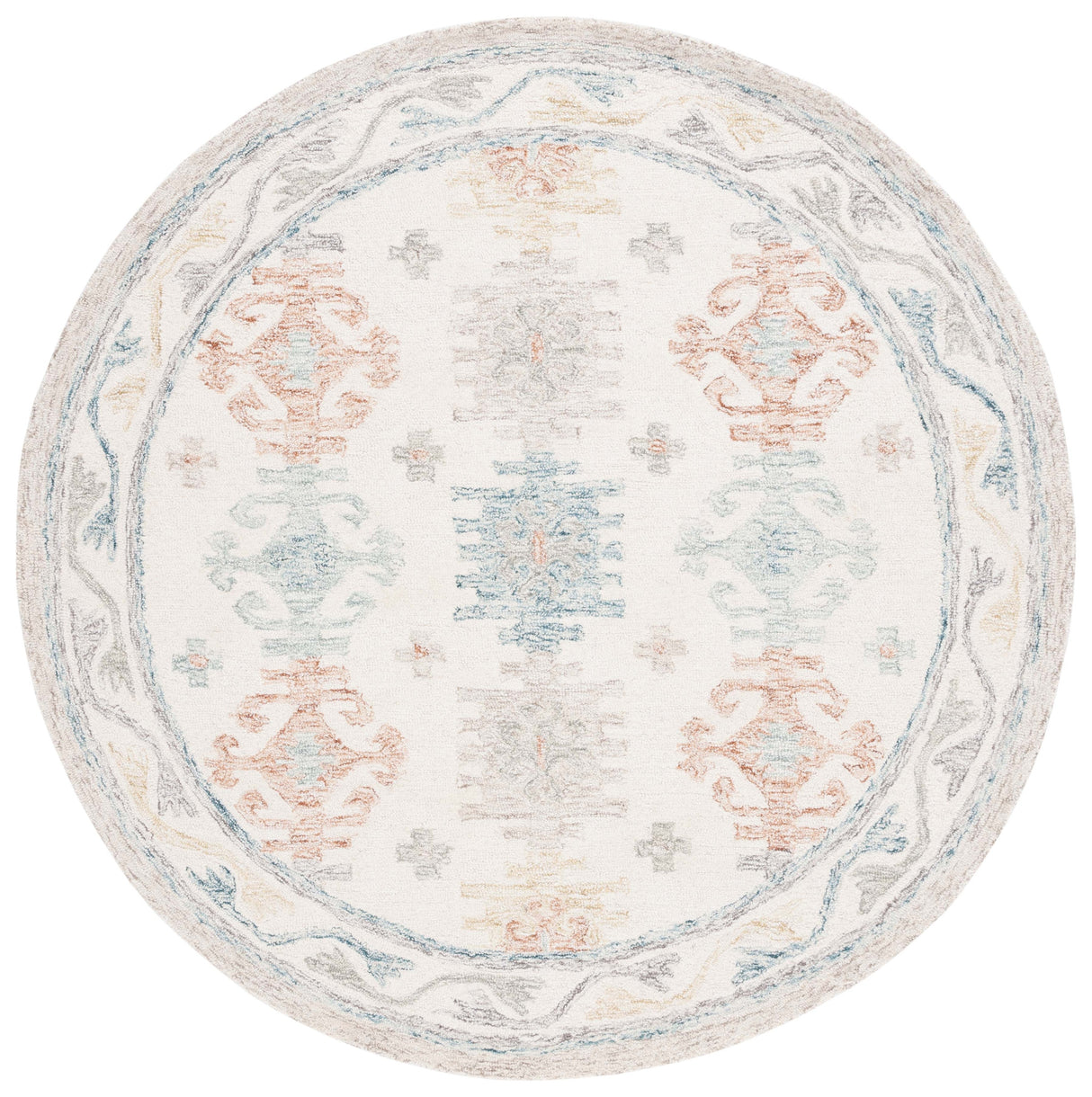 Safavieh Micro-Loop Mlp476M Ivory/Blue Rug.