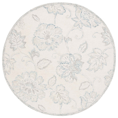 Safavieh Micro-Loop Mlp477A Ivory/Blue Rug.