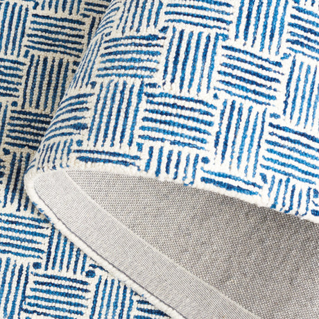 Safavieh Micro-Loop Mlp537N Navy/Ivory Rug.