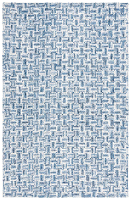 Safavieh Micro-Loop Mlp537N Navy/Ivory Rug.