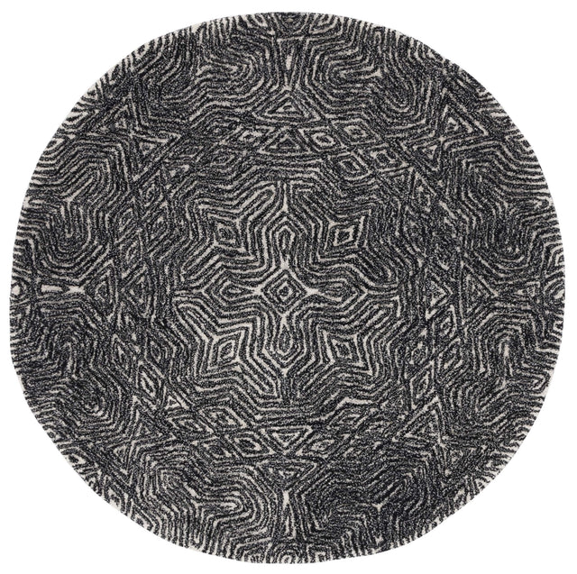 Safavieh Micro-Loop Mlp956Z Ivory/Black Rug.