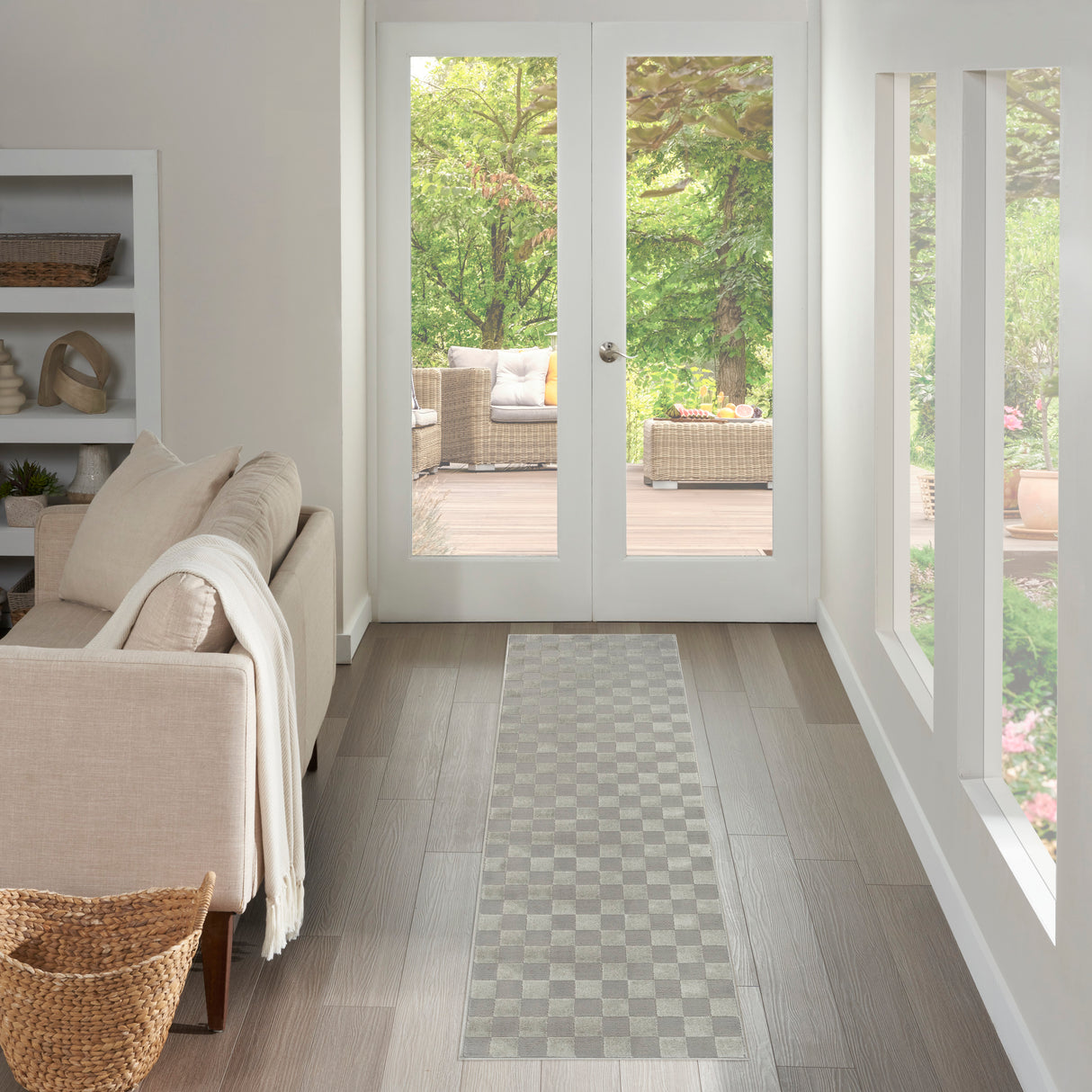 Nourison Serenity Home SRH09 Grey Contemporary Area Rugs