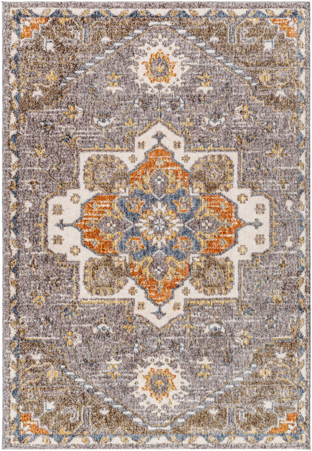 Surya Monet Mmo-2303 Grey, Sterling Grey, Sage, Pewter, Light Silver, Natural Rug.