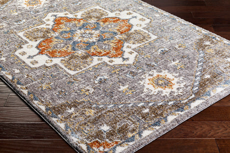 Surya Monet Mmo-2303 Grey, Sterling Grey, Sage, Pewter, Light Silver, Natural Rug.