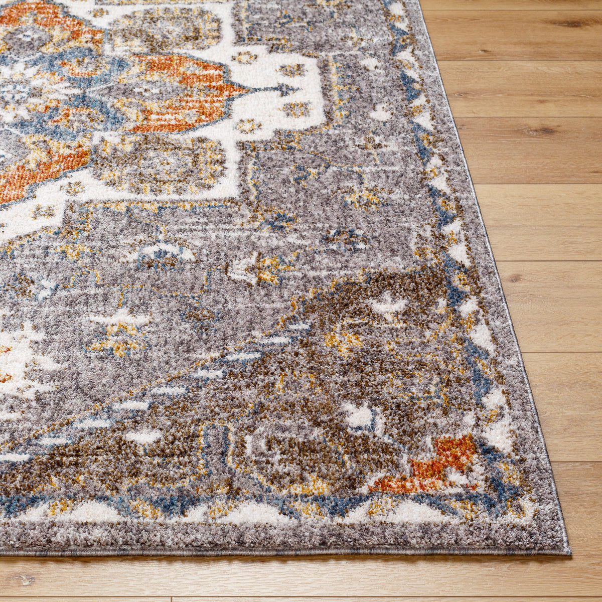 Surya Monet Mmo-2303 Grey, Sterling Grey, Sage, Pewter, Light Silver, Natural Rug.