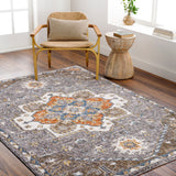 Surya Monet Mmo-2303 Grey, Sterling Grey, Sage, Pewter, Light Silver, Natural Rug.