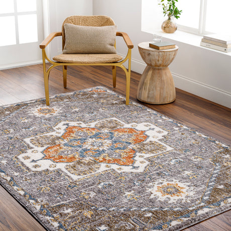 Surya Monet Mmo-2303 Grey, Sterling Grey, Sage, Pewter, Light Silver, Natural Rug.
