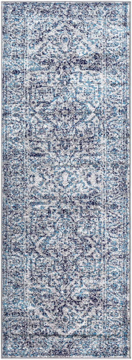 Surya Monte Carlo Mnc-2301 Navy, White, Charcoal, Light Gray, Blue Rug.