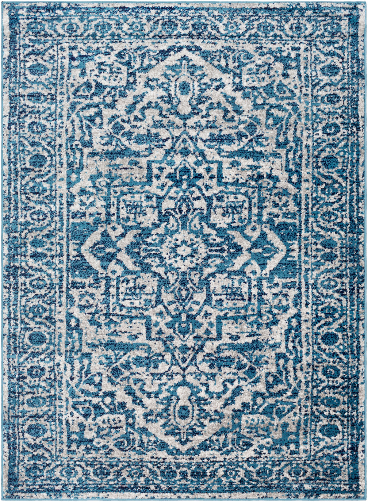 Surya Monte Carlo Mnc-2302 Blue, Light Gray, White, Navy Rug