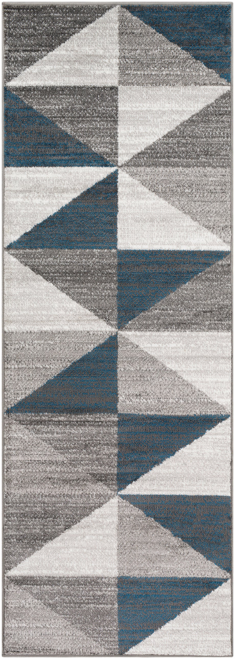 Surya Monte Carlo Mnc-2307 Light Gray, White, Charcoal, Blue Rug.