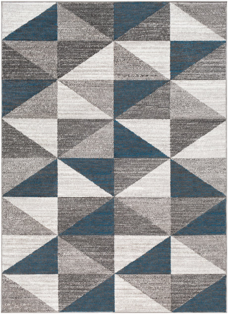 Surya Monte Carlo Mnc-2307 Light Gray, White, Charcoal, Blue Rug.