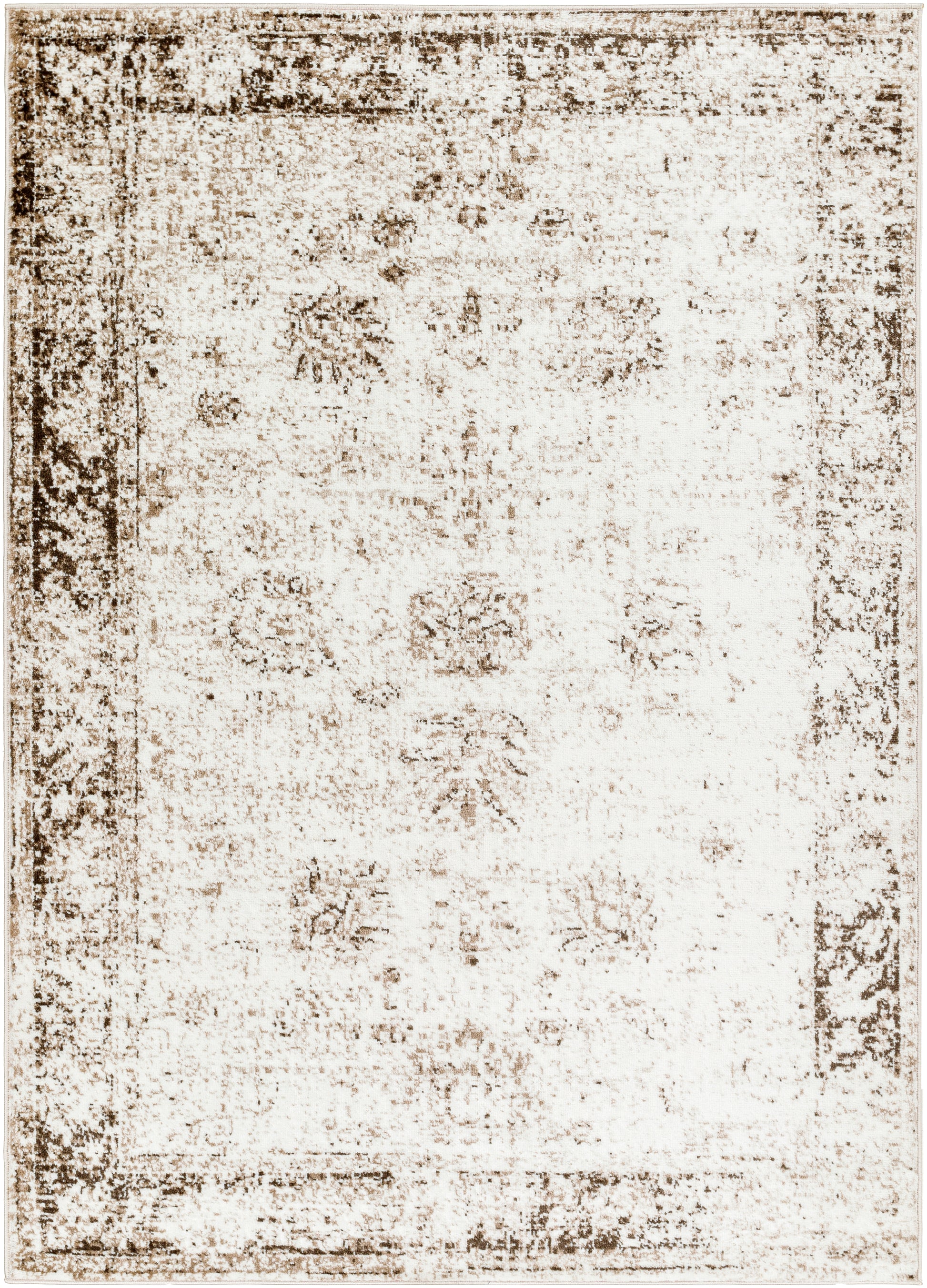 Surya Monte Carlo Mnc-2348 Ivory, Dark Brown, Light Brown, Charcoal Area Rug