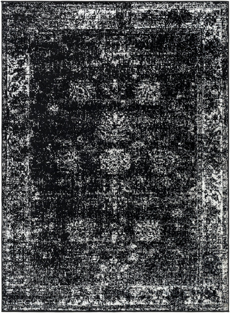 Surya Monte Carlo Mnc-2349 Black, Medium Gray, Ink Blue, Cream Rug.