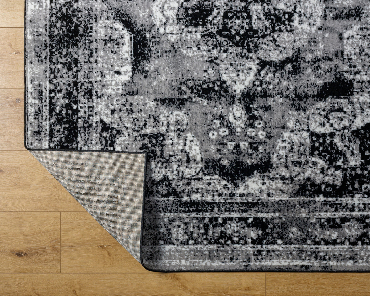Surya Monte Carlo Mnc-2354 Ink Blue, Black, Medium Gray, Cream Rug.