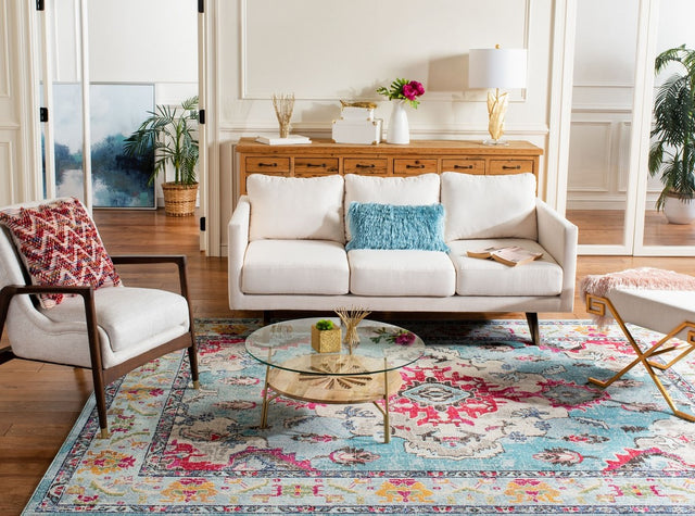 Safavieh Monaco Mnc243J Light Blue/Fuchsia Rug
