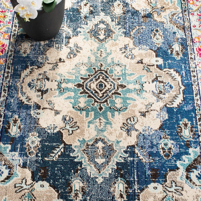 Safavieh Monaco Mnc243N Navy/Light Blue Rug