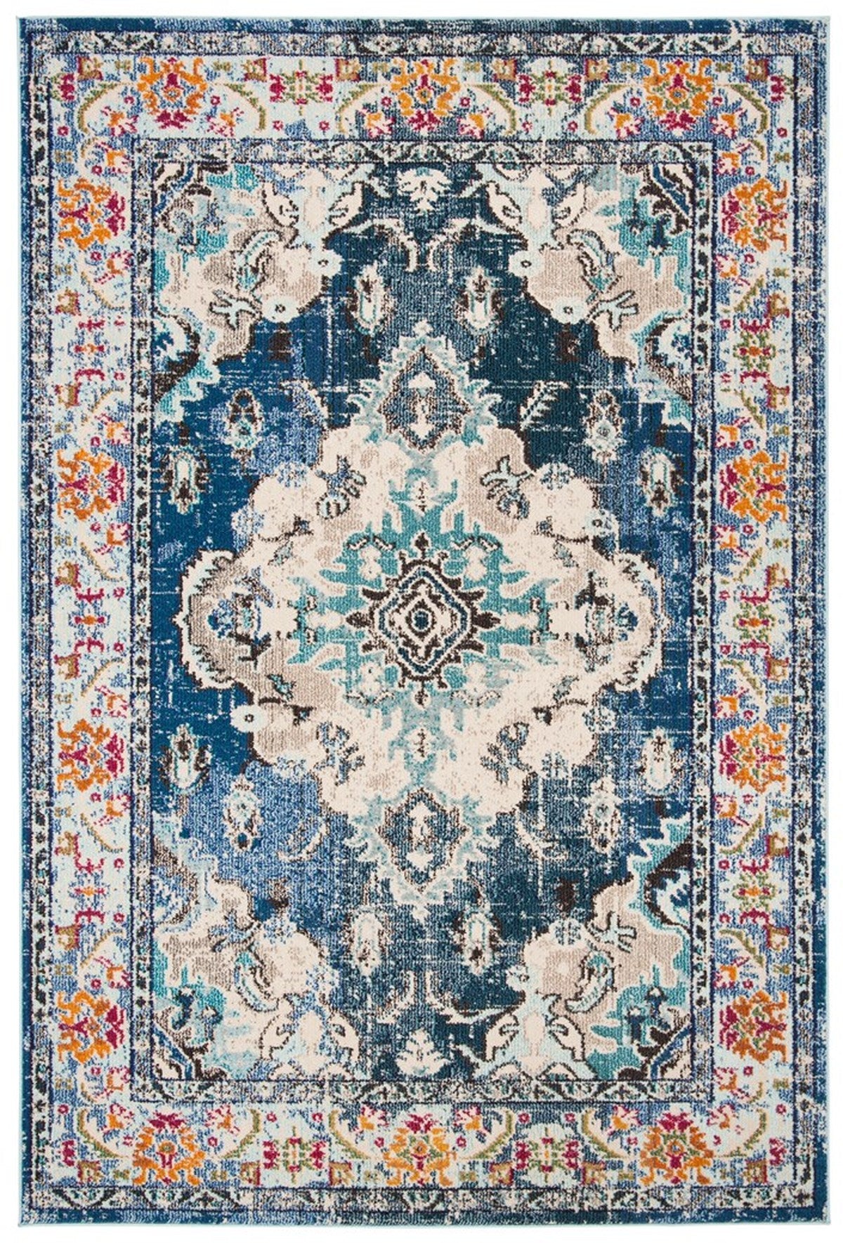 Safavieh Monaco Mnc243N Navy/Light Blue Rug