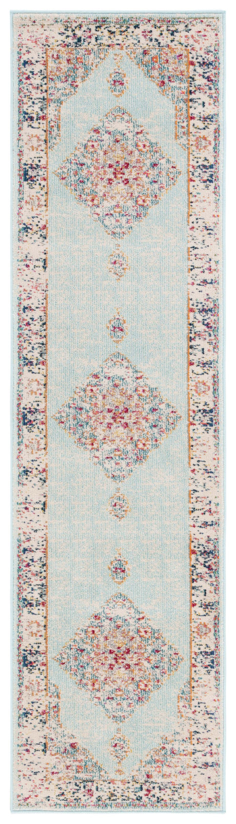 Safavieh Monaco Mnc280A Ivory/Turquoise Rug.