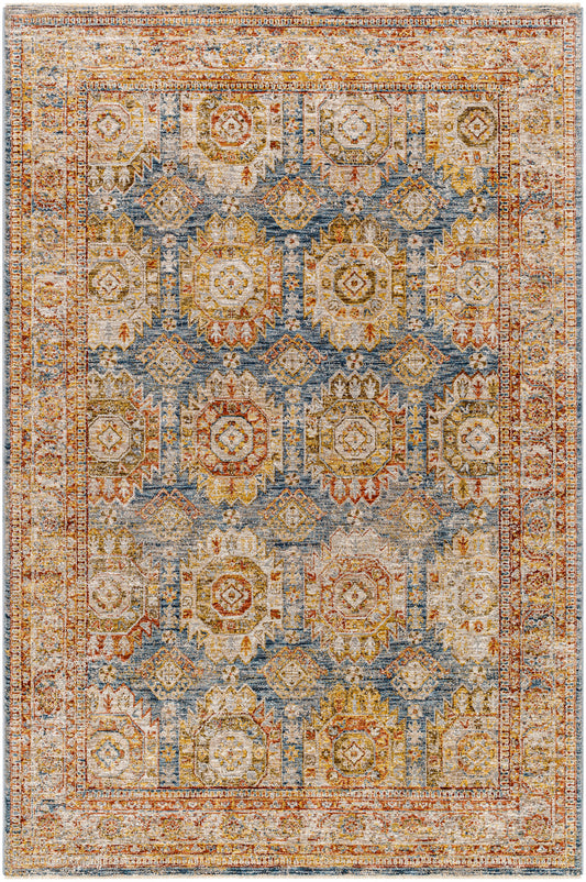 Surya Mona Lisa Mni-2302 Light Sage, Tan, Dark Blue, Mustard, Rust, Olive Area Rug