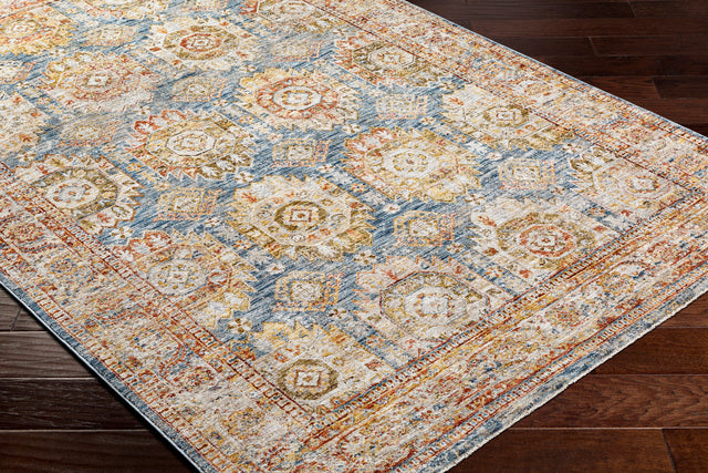 Surya Mona Lisa Mni-2302 Light Sage, Tan, Dark Blue, Mustard, Rust, Olive Rug.