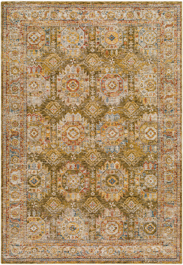 Surya Mona Lisa Mni-2304 Light Sage, Mustard, Tan, Olive, Rust, Sage Rug.