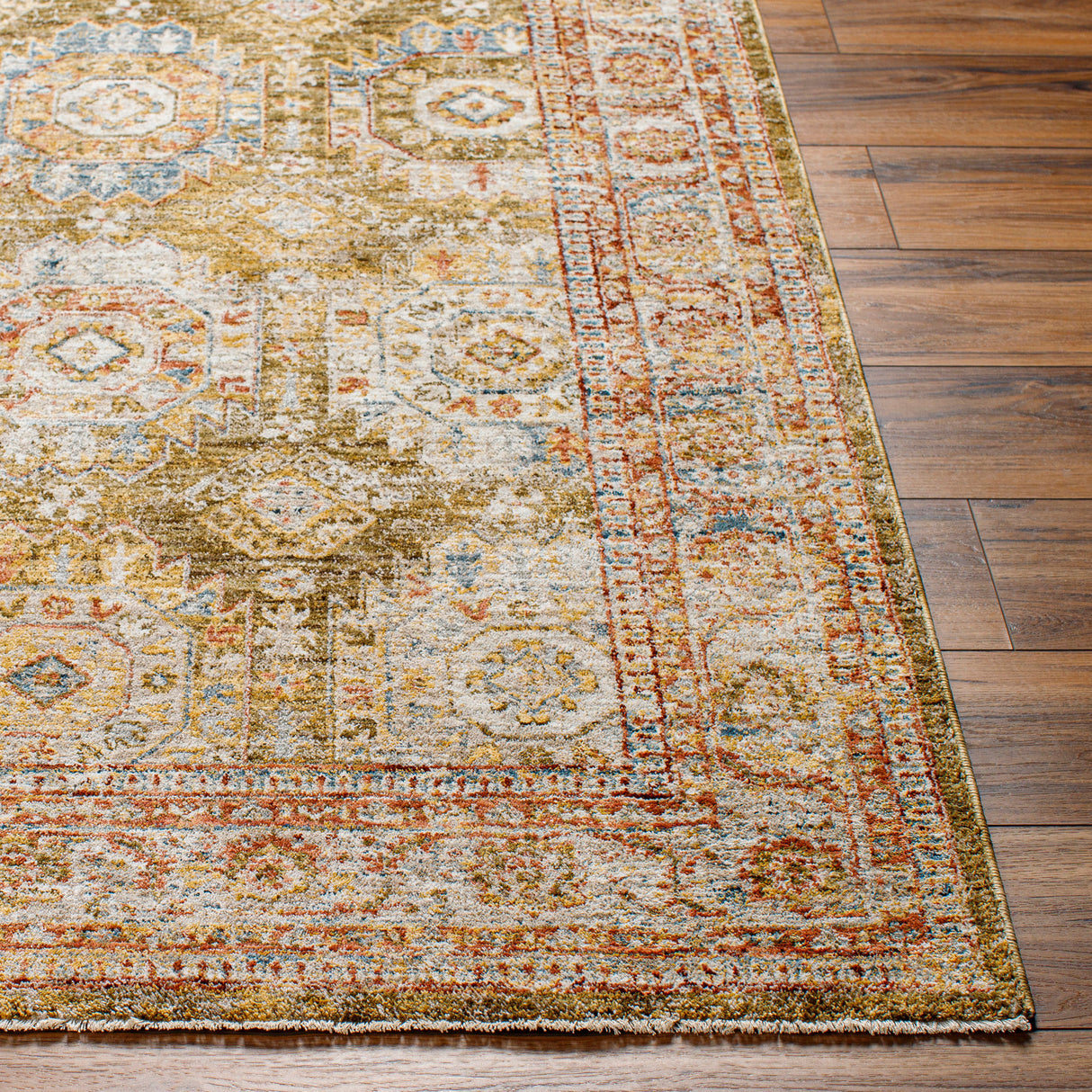 Surya Mona Lisa Mni-2304 Light Sage, Mustard, Tan, Olive, Rust, Sage Rug.
